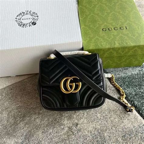 gucci marmont sling bag black|authentic gucci marmont crossbody bag.